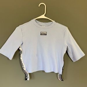 New Adidas Cropped Crew Neck Half-Sleeved Top